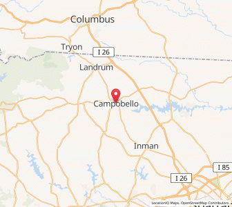 Map of Campobello, South Carolina