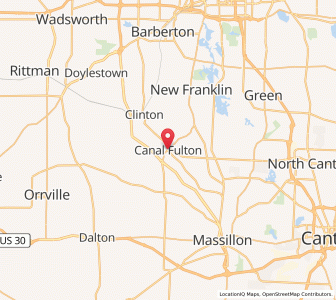 Map of Canal Fulton, Ohio