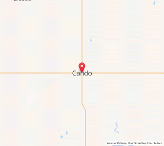 Map of Cando, North Dakota