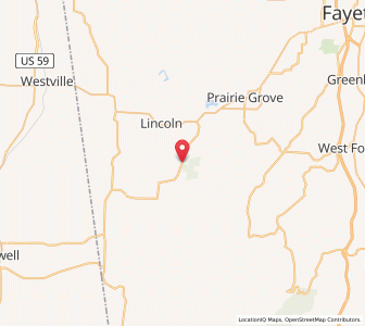 Map of Canehill, Arkansas