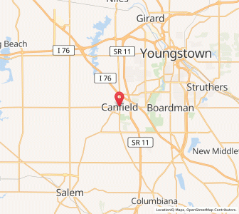 Map of Canfield, Ohio
