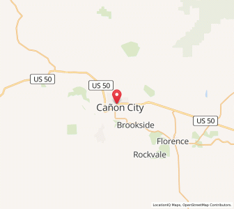 Map of Cañon City, Colorado