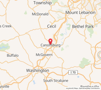 Map of Canonsburg, Pennsylvania