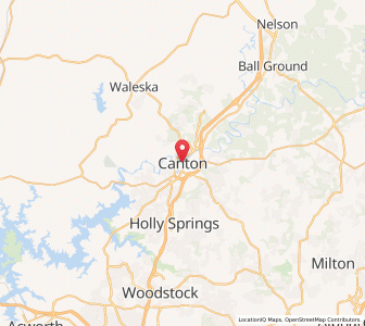 Map of Canton, Georgia