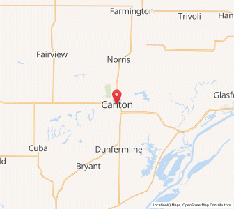 Map of Canton, Illinois
