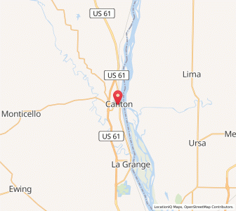 Map of Canton, Missouri