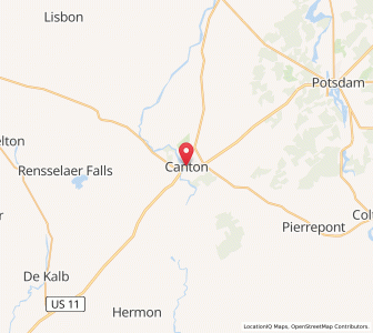 Map of Canton, New York