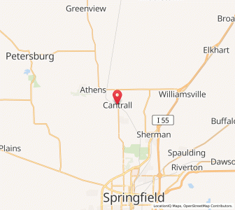 Map of Cantrall, Illinois