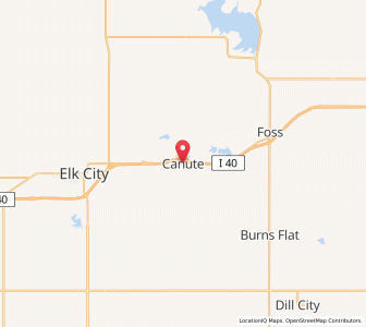 Map of Canute, Oklahoma