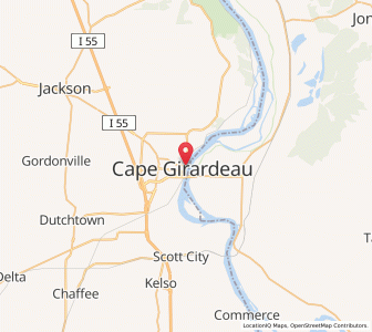 Map of Cape Girardeau, Missouri