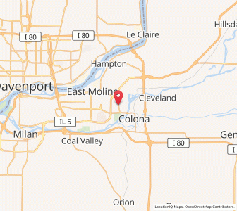 Map of Carbon Cliff, Illinois