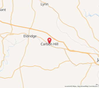 Map of Carbon Hill, Alabama