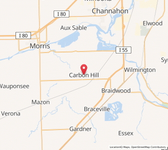 Map of Carbon Hill, Illinois