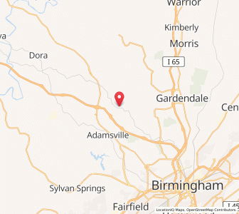 Map of Cardiff, Alabama