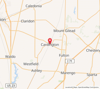 Map of Cardington, Ohio