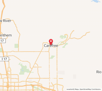 Map of Carefree, Arizona