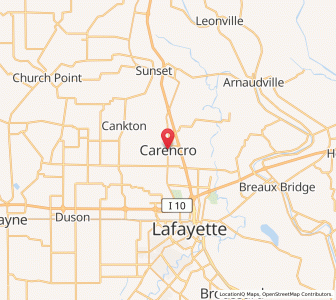 Map of Carencro, Louisiana