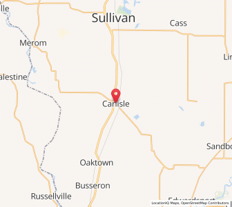 Map of Carlisle, Indiana