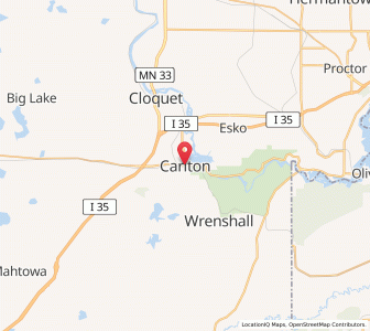 Map of Carlton, Minnesota