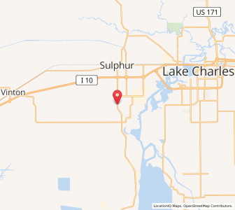 Map of Carlyss, Louisiana