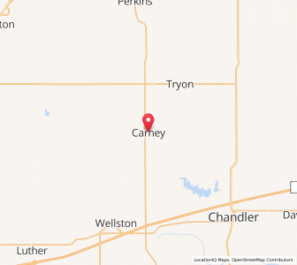 Map of Carney, Oklahoma