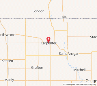 Map of Carpenter, Iowa