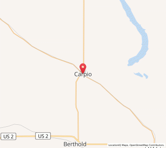 Map of Carpio, North Dakota