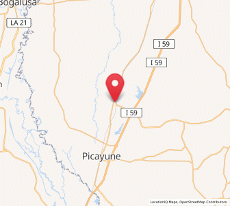 Map of Carriere, Mississippi