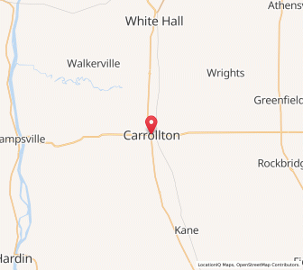 Map of Carrollton, Illinois