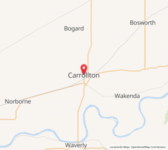 Map of Carrollton, Missouri