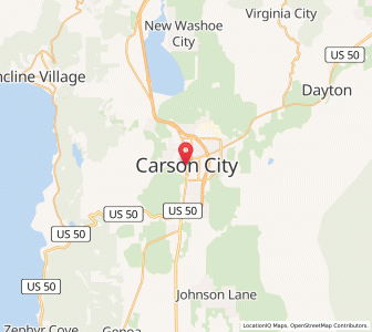 Map of Carson City, Nevada