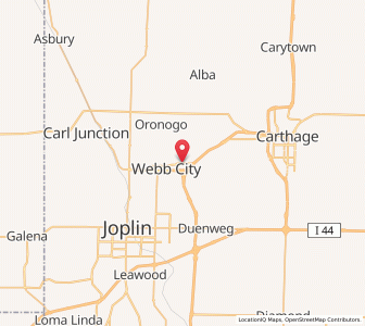 Map of Carterville, Missouri