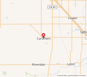 Map of Caruthers, California