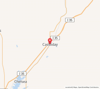 Map of Cassoday, Kansas