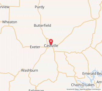 Map of Cassville, Missouri