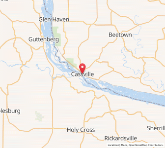 Map of Cassville, Wisconsin