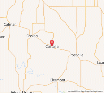 Map of Castalia, Iowa