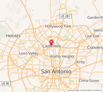 Map of Castle Hills, Texas