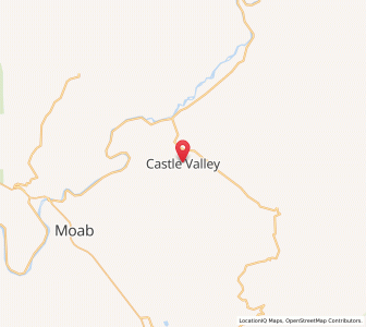 Map of Castle Valley, Utah