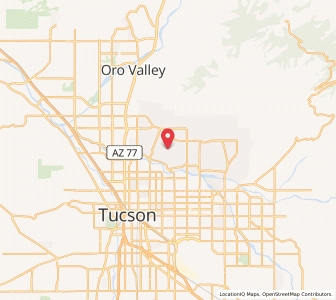 Map of Catalina Foothills, Arizona