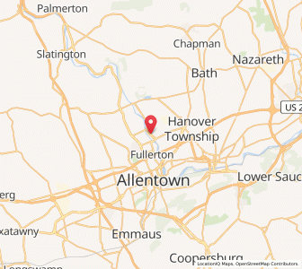 Map of Catasauqua, Pennsylvania