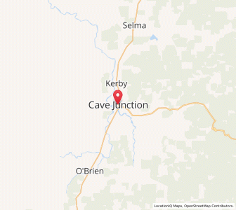Map of Cave Junction, Oregon