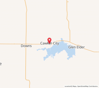 Map of Cawker City, Kansas