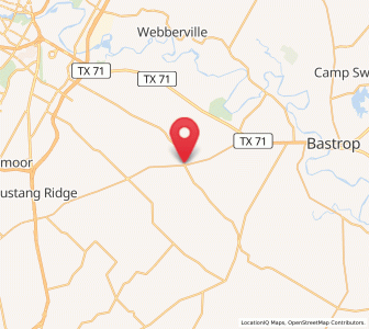 Map of Cedar Creek, Texas