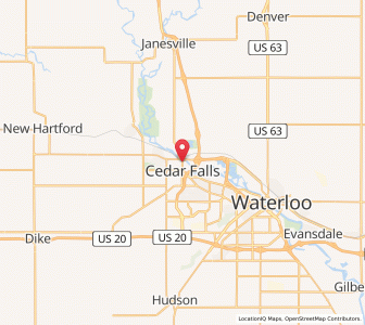 Map of Cedar Falls, Iowa