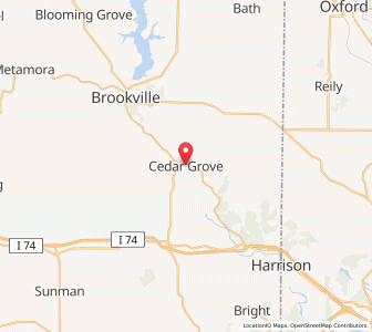 Map of Cedar Grove, Indiana