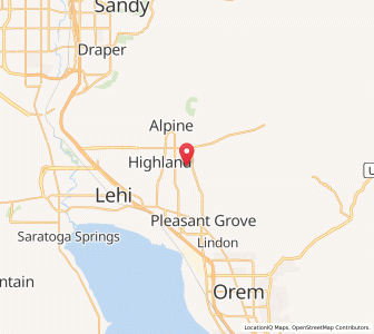 Map of Cedar Hills, Utah