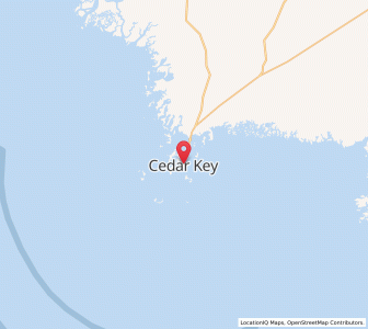 Map of Cedar Key, Florida