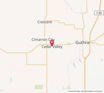 Map of Cedar Valley, Oklahoma