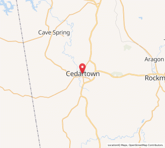 Map of Cedartown, Georgia